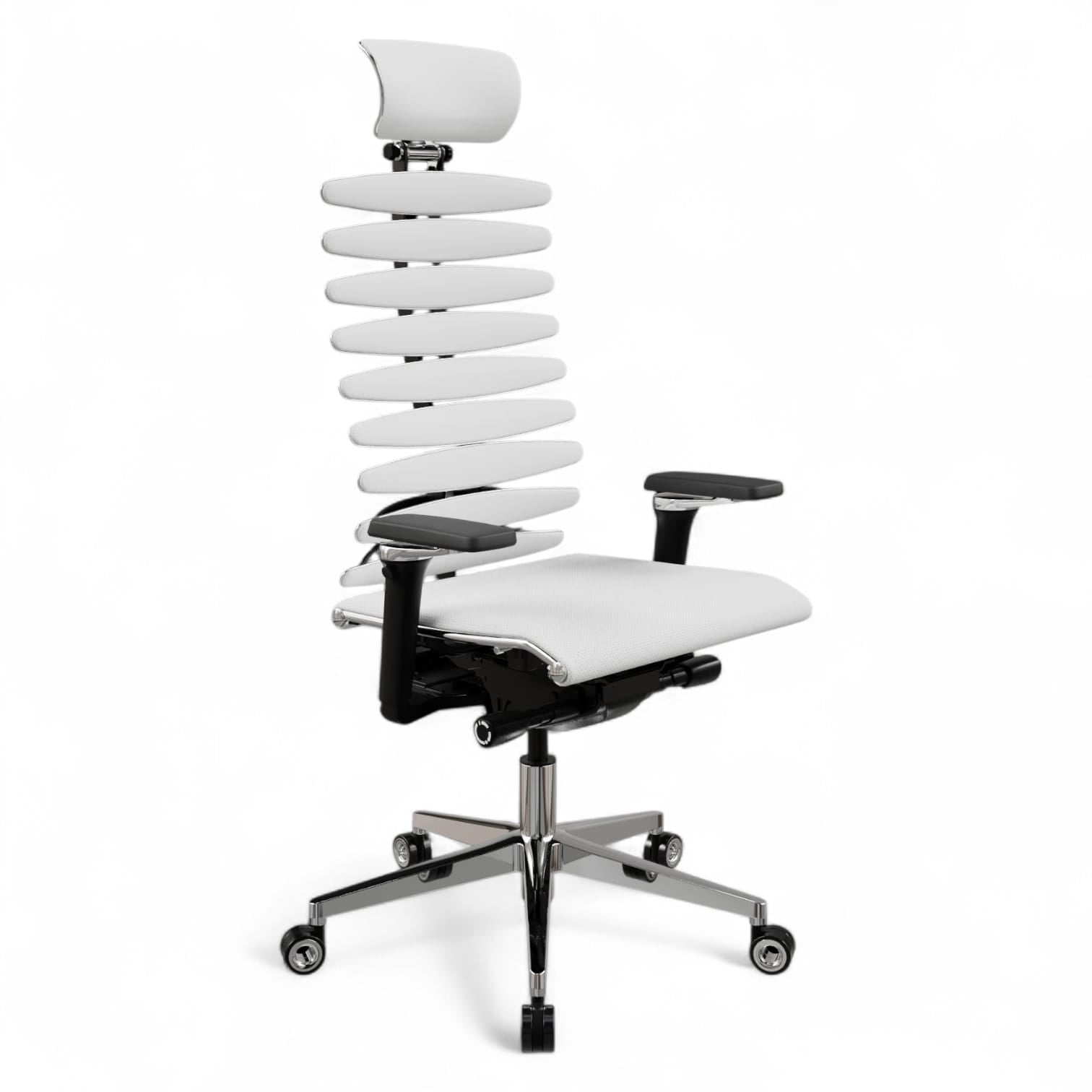 Silla ejecutiva anatómica con estructura metálica y ecualizador