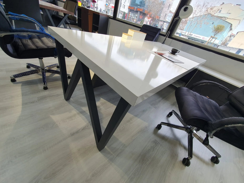 İstanbul Ofis Çamlıca W Makam Takımı Beyaz Antrasit ISTANBUL