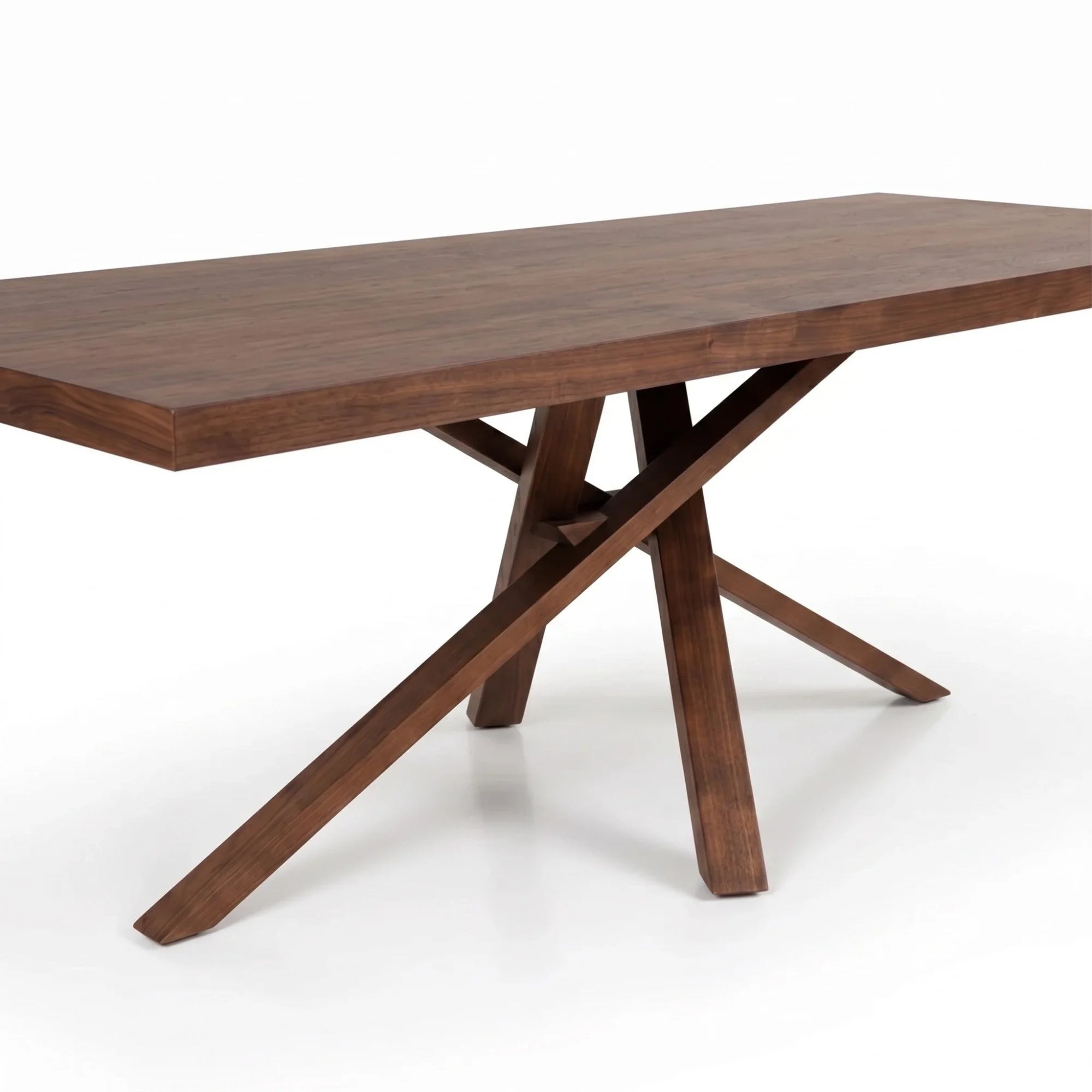 İstanbul Ofis Mobilya Yandex 220x100 cm ahşap toplantı masası, modern çapraz ayak tasarımıyla ofisler için ideal.