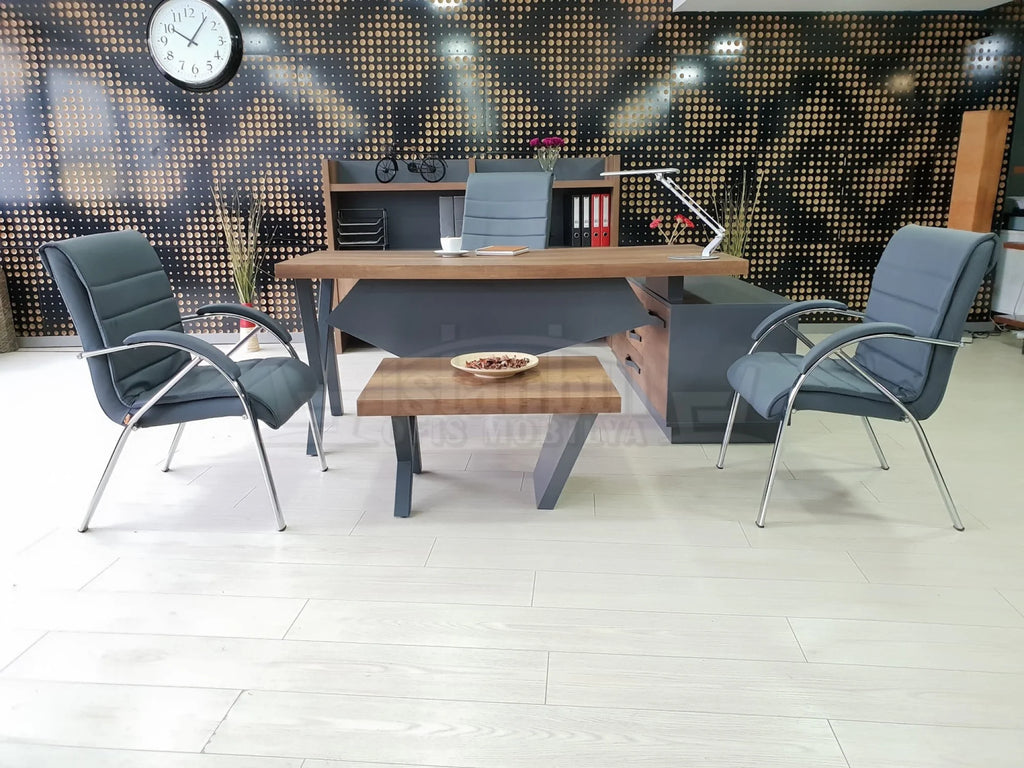 İstanbul Ofis Yönetici Masa Takımı Elegant - Barok Antrasit ISTANBUL