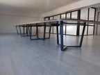 İstanbul Ofis Mobilya modern ahşap ve metal ayaklı 20 kişilik büyük oval ofis toplantı masası